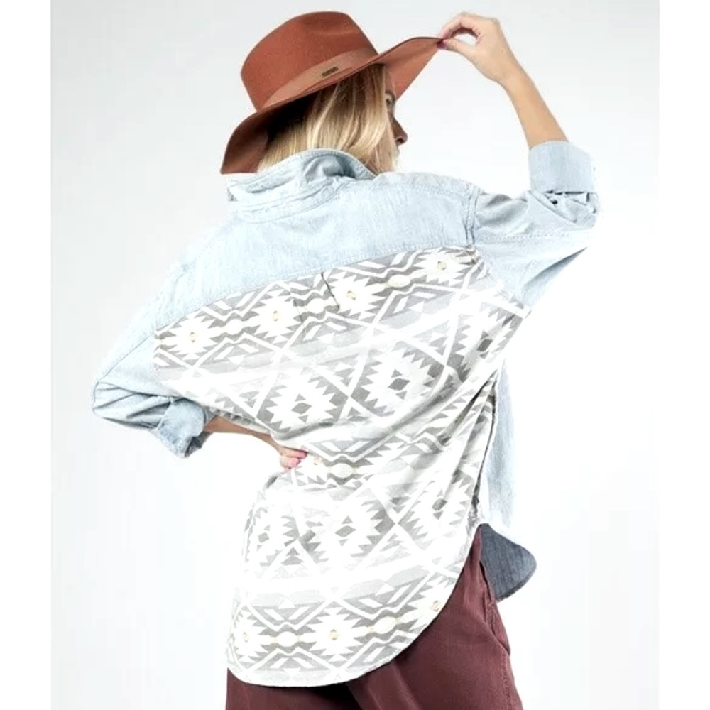 Free People Denim Shirt - Picture 2 of 7